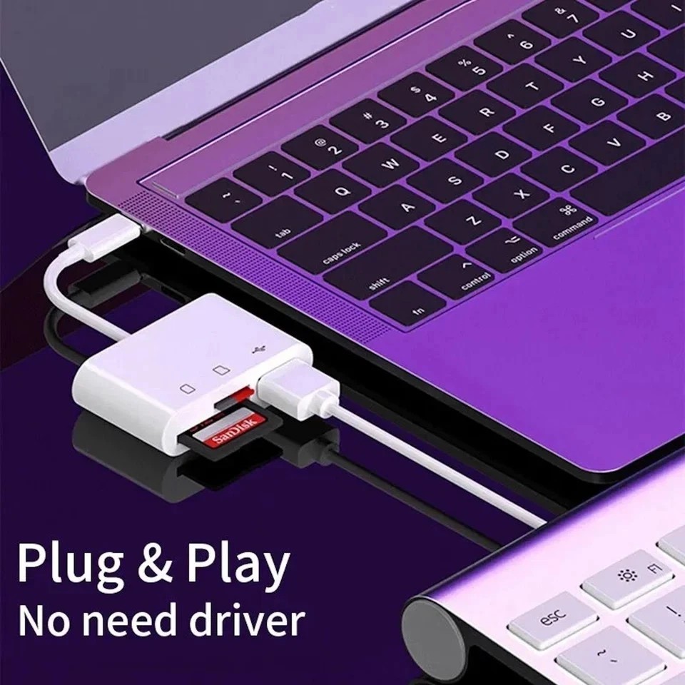 USB C SD Card Reader, Micro SD to Type C OTG Adapter for SDHC SDXC TF