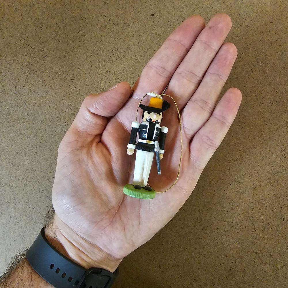 Nutcracker German Ornament Black