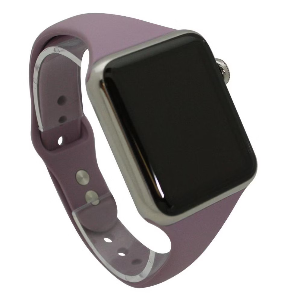 Olivia Pratt Solid Color Slim Style Apple Watch Band - Lavender, Mint,