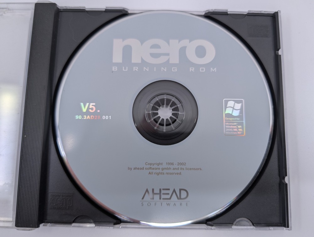 Ahead Software Nero Burning Bom V5 90.3AD28.001 1996 - 2002 Disc Only