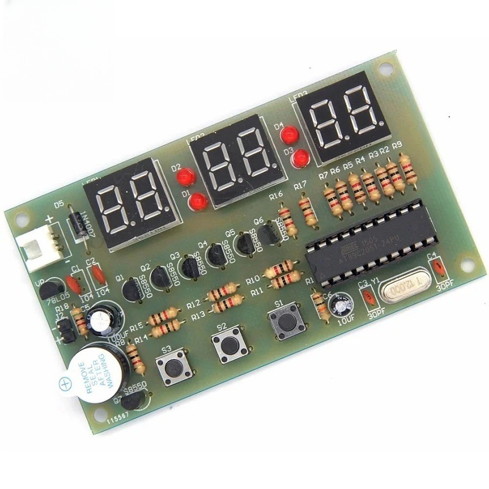 12V Electronic Clock Kit for DIY For Alarm Stopwatch Counter Timer Use