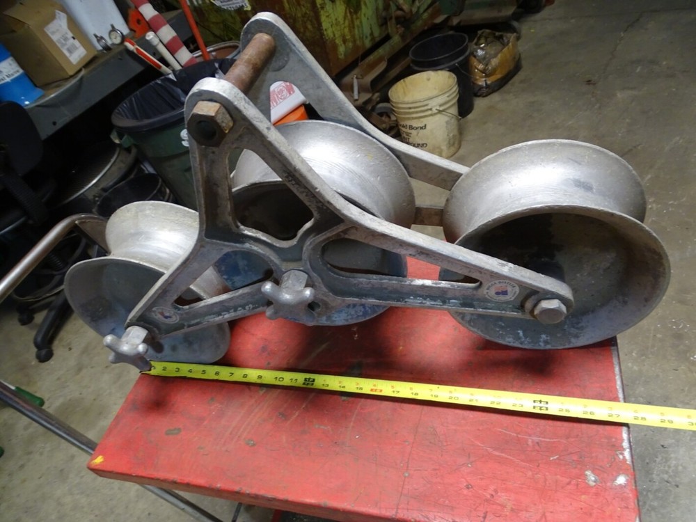 Condux Triple Sheave Cable Guide Pulley Aluminum,