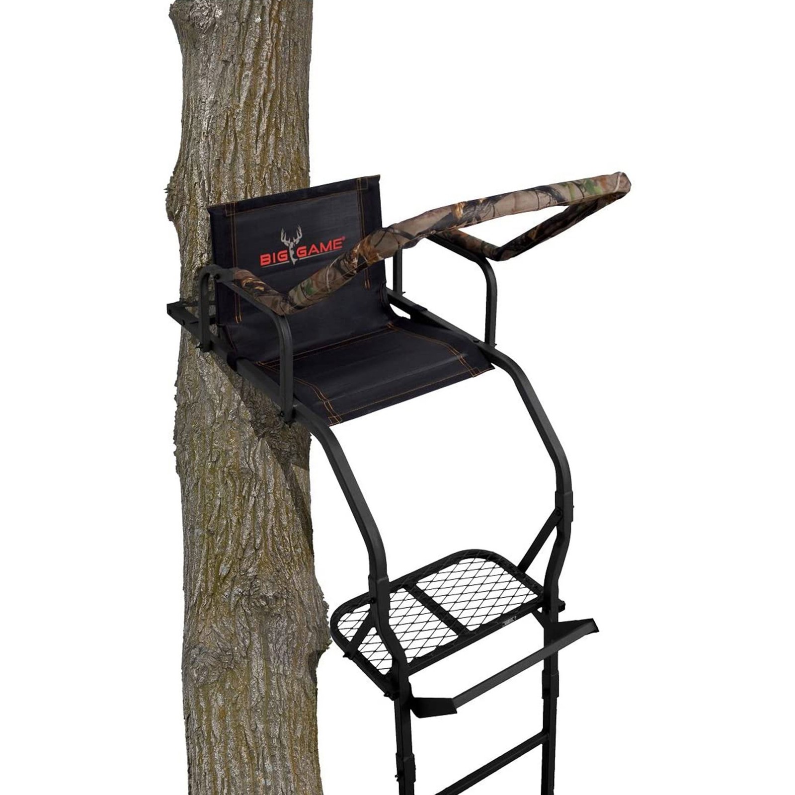 Big Game Warrior DXT 17' Deer Hunting Ladder Climbing Tree Stand w/Flex-Tek Seat