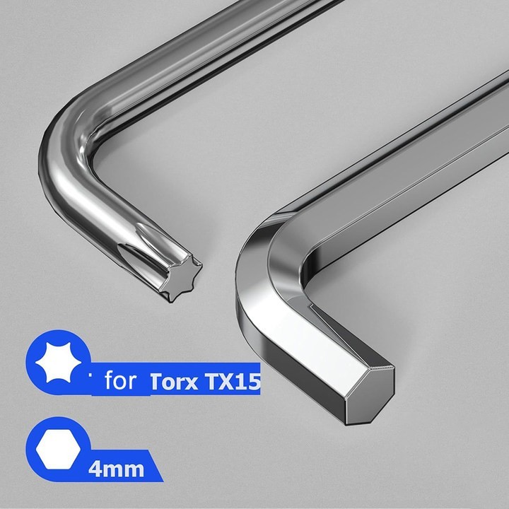 Window Adjustment Tool Set 2PCS For Torx 15 Hex Head 4mm Ball Head 4mm Tools