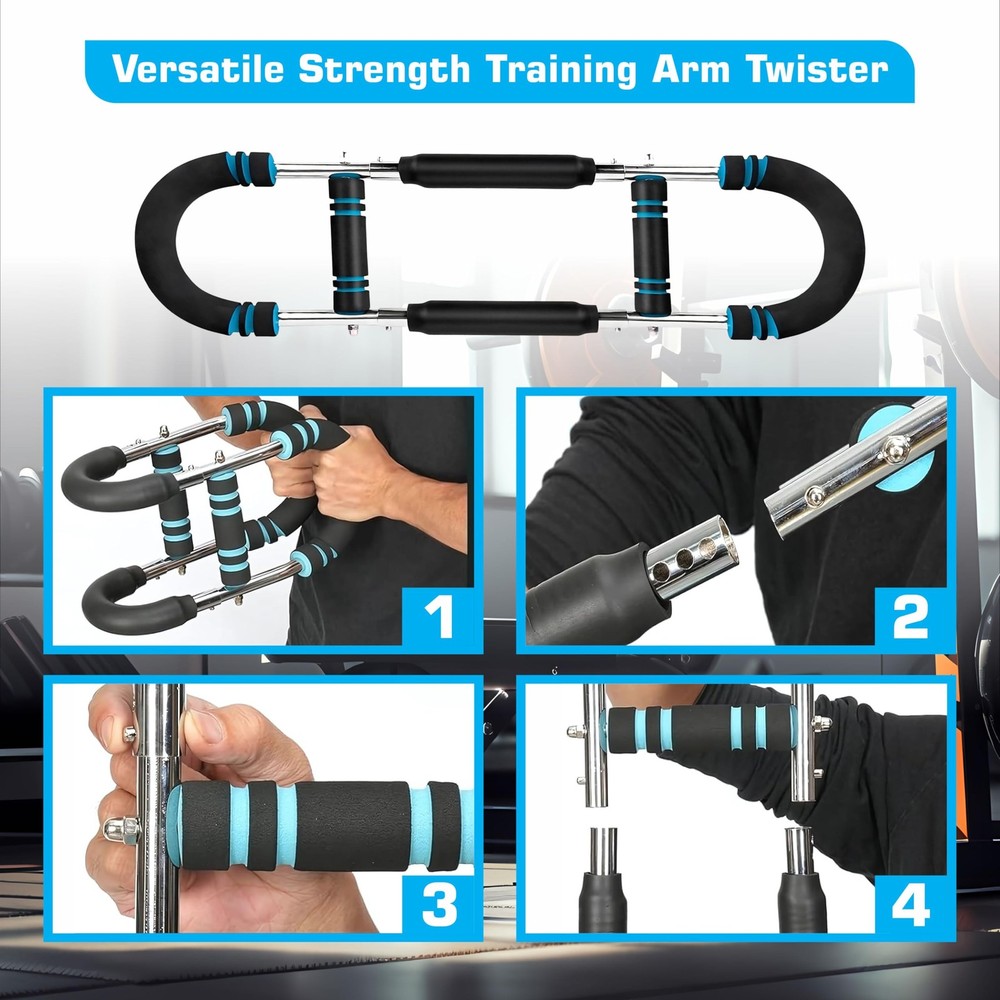 Twister Arm Trainer – Adjustable Chest Expander & Upper Body Workout Bar for ...