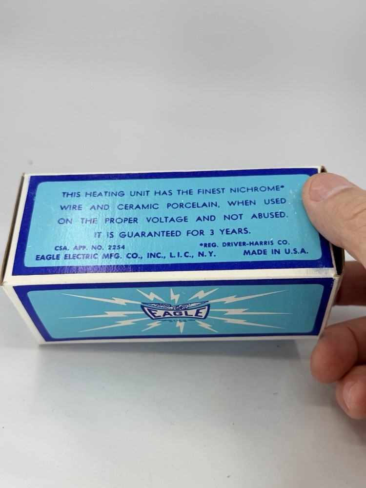 Vintage Eagle Glocoil Cone New in Original Box 415-A Heating Element 660 Watts