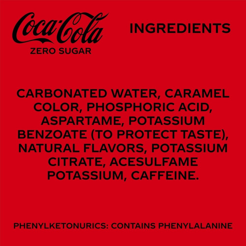 Coke Zero Sugar Diet Soda Soft Drink, 16.9 fl oz, 6 Pack