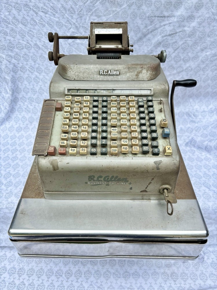 Vintage R.C. Allen Cash Register Adding Business Machine