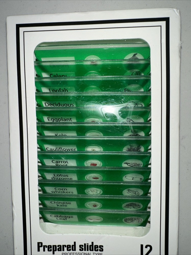 Plant Prepared Microscope Slides (12 Kinds) Professional Type