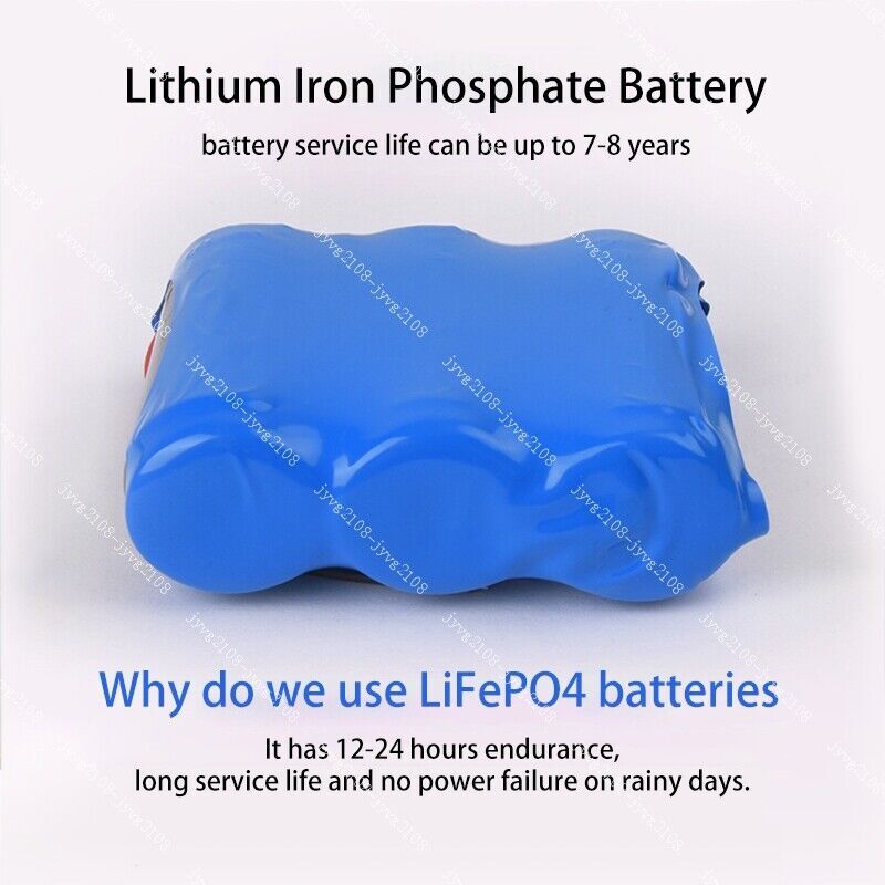 LED Solar Street Light Cool White Outdoor Security Energy Saving Remote+Pole