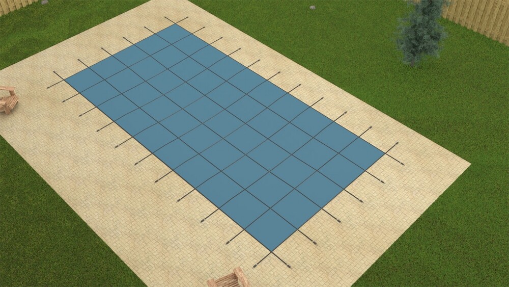Yard Guard Rectangular Mesh In-Ground Pool Safety Covers (Choose Size & Color)