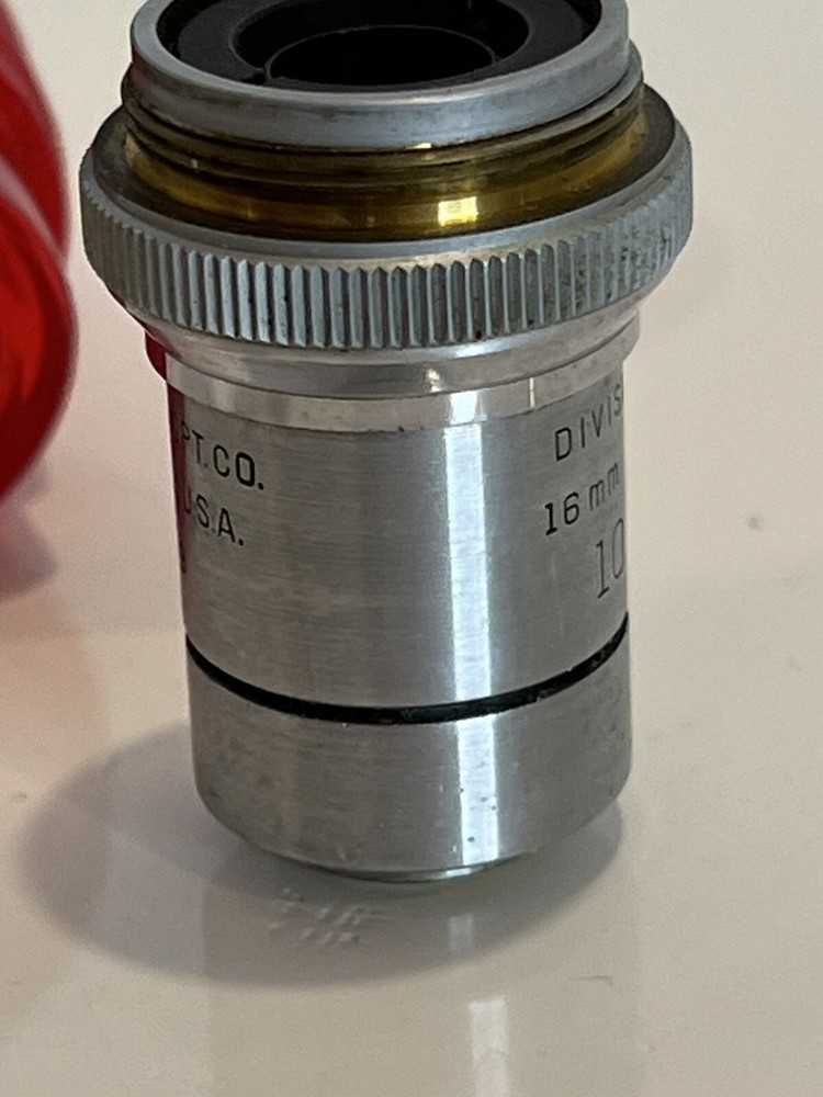 b&l bausch and lomb objective Divisible 16mm 0.25 10x Vintage Microscope