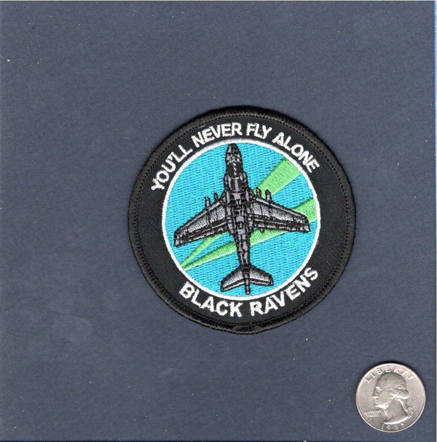 VAQ-135 BLACK RAVENS US NAVY Grumman EA-6B PROWLER Bullet Squadron Patch
