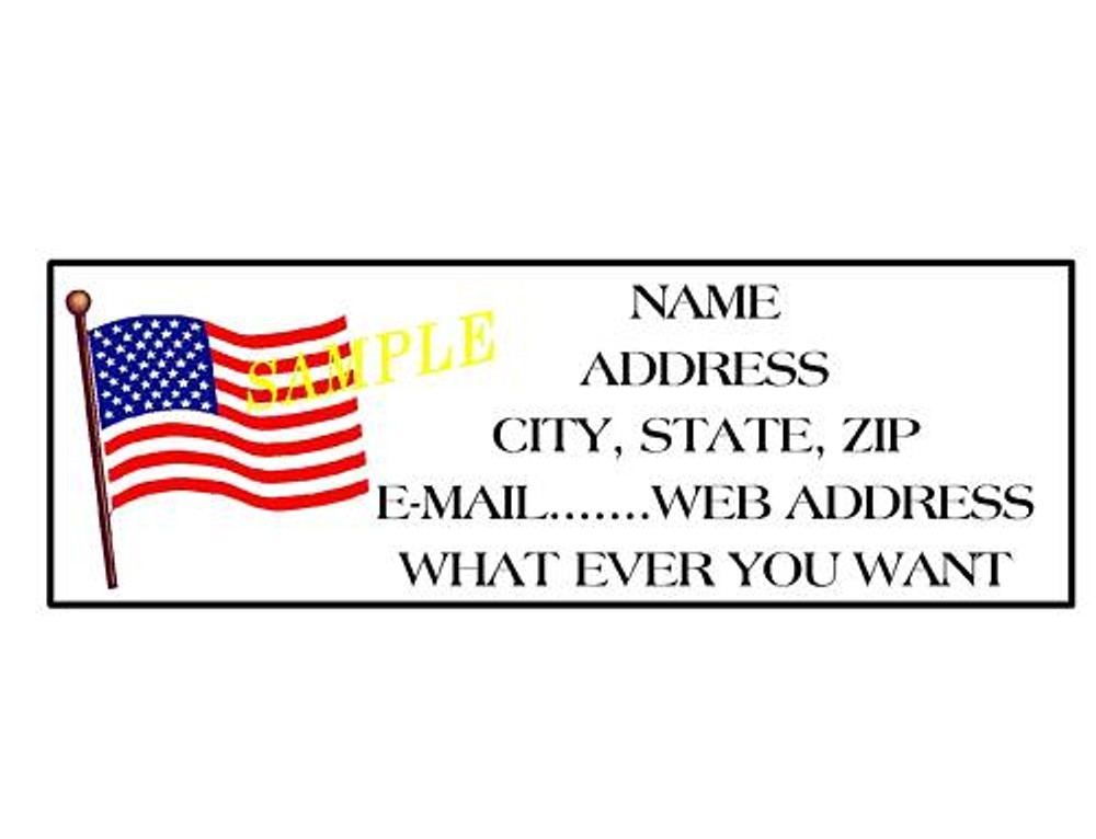 AMERICAN FLAG ADDRESS LABELS COOL!!! #2