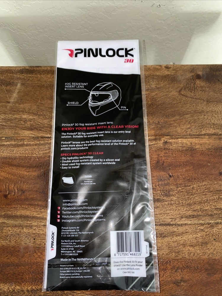 Pinklock Fog Resistant Lens 30 Clear