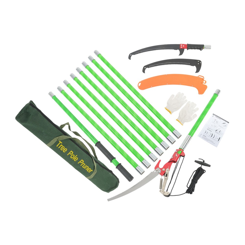 1 × Pruner Saw Combination Extendable Tree Trimmers Section 30ft 9 Green New