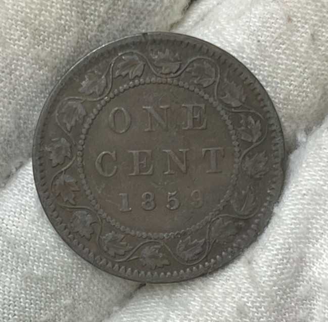 1859 Canada One Large Cent Coin