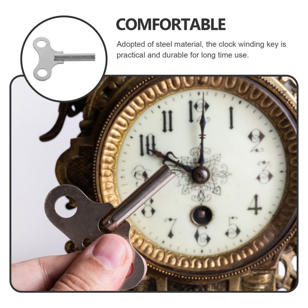 Steel Material Clock Winding Key Comfortable Hold Clock Repair Kit