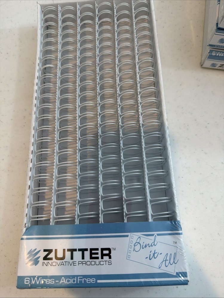 Zutter Bind-It-All 3/4 inch White Wire 6-pack - Book Binding Scrapbooking - NEW