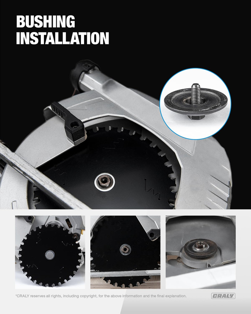 CRALY Saw Blade Bushing Set, Arbor Adapter Kit, Reduction Ring Combo, 30Mm-5/8''