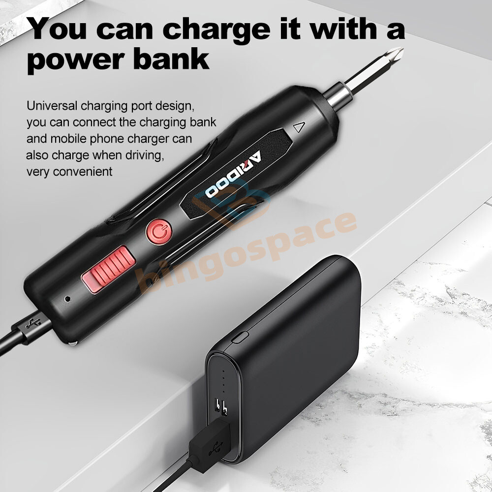 Cordless Electric Screwdriver Powerful Rechargeable Screwdriver Bit Power Tool