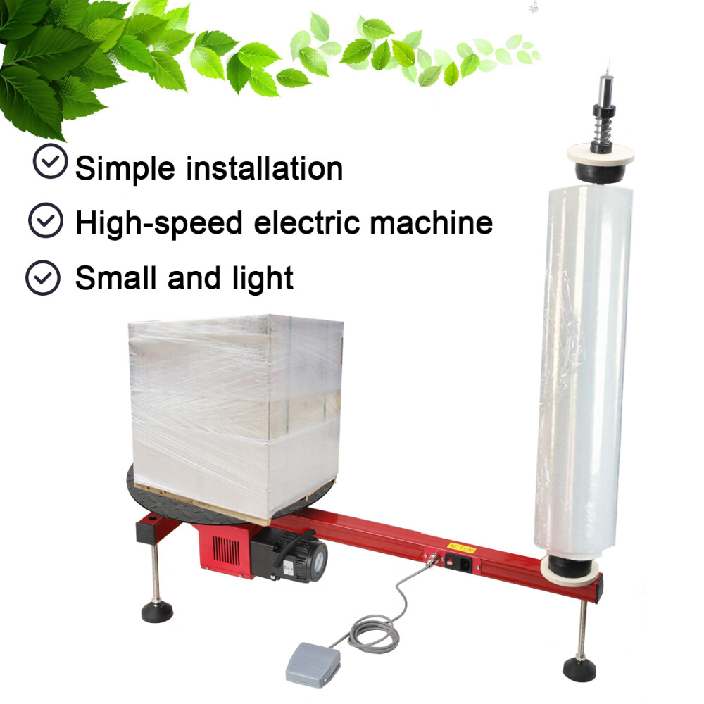 Semi-Automatic Stretch Wrapping Machine 220 lbs Electric Film Wrapping Machine