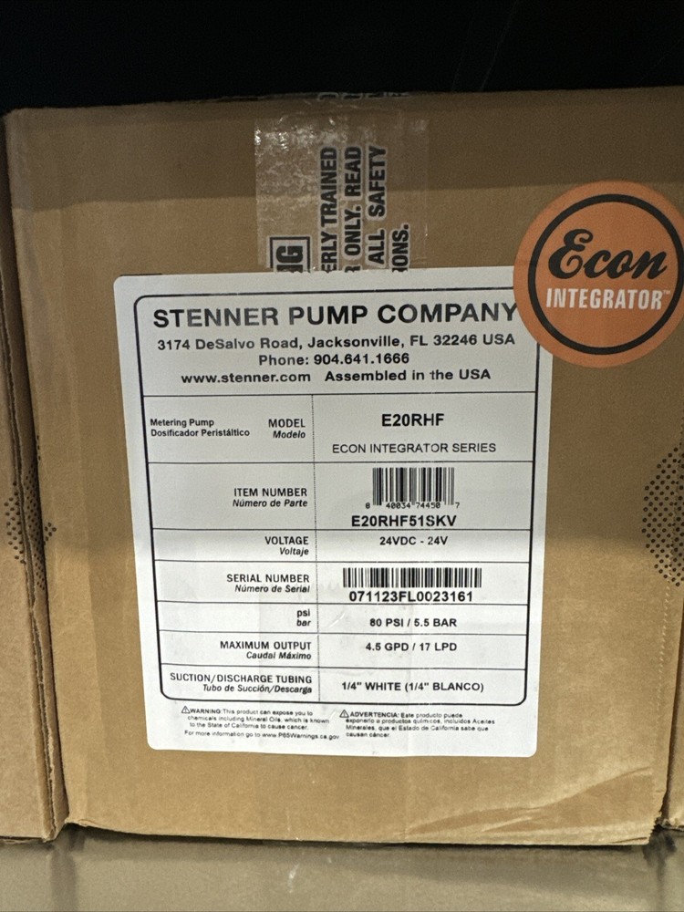 24VDC Stenner  Chemical Injector Solar Offgrid