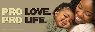 Pro Love. Pro Life Pro-Life Bumper Sticker