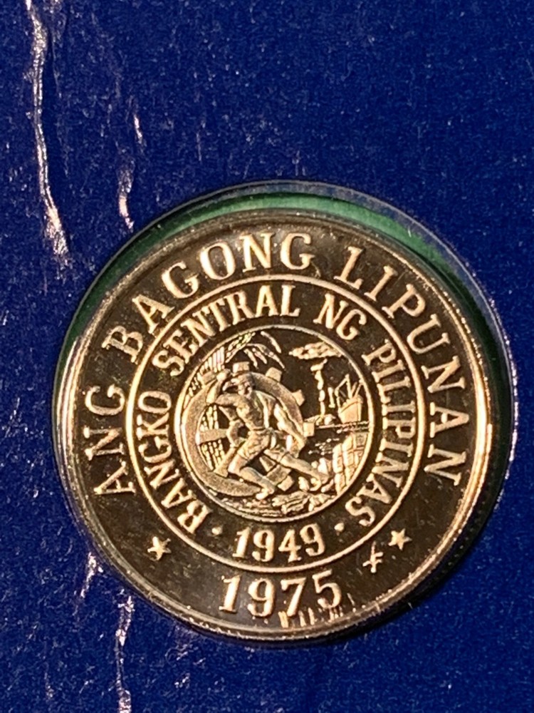 PHILIPPINES 1975 25 CENTAVO DEEP CAMEO PROOF, SEALED IN MINT CONDITION