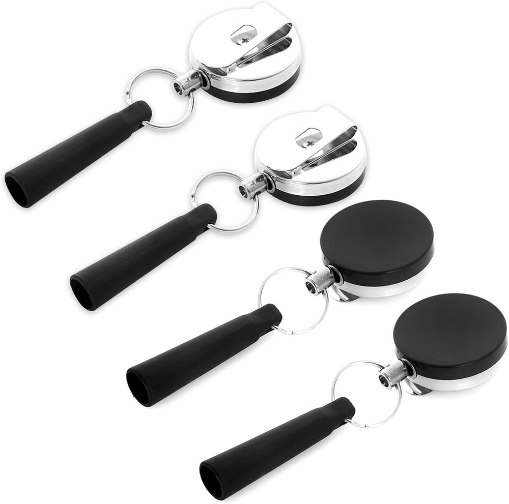 4Pcs Heavy Duty Retractable Pull Pen Pencil Holder Stretch Silicone Pencil