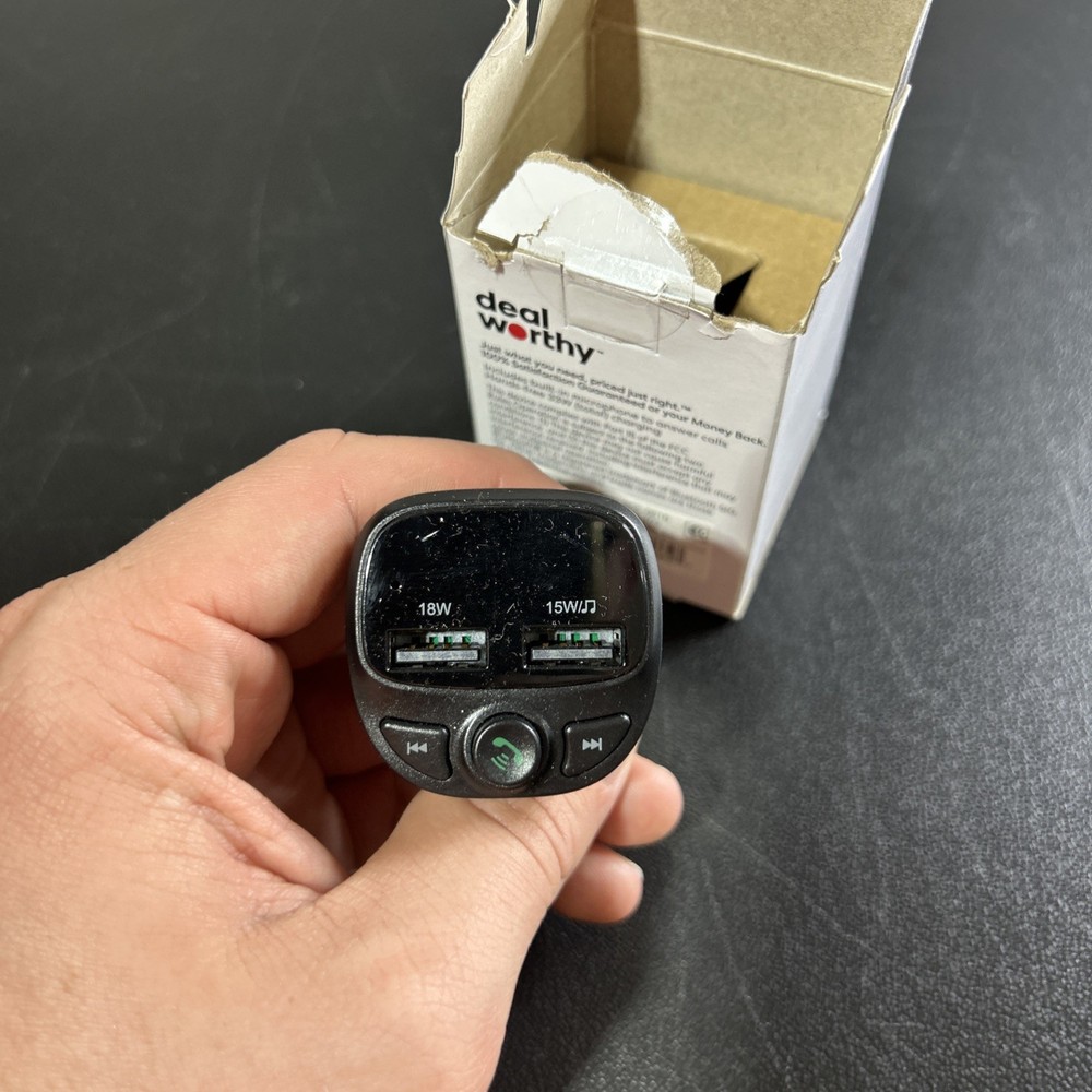 FM Bluetooth Transmitter - dealworthy Black