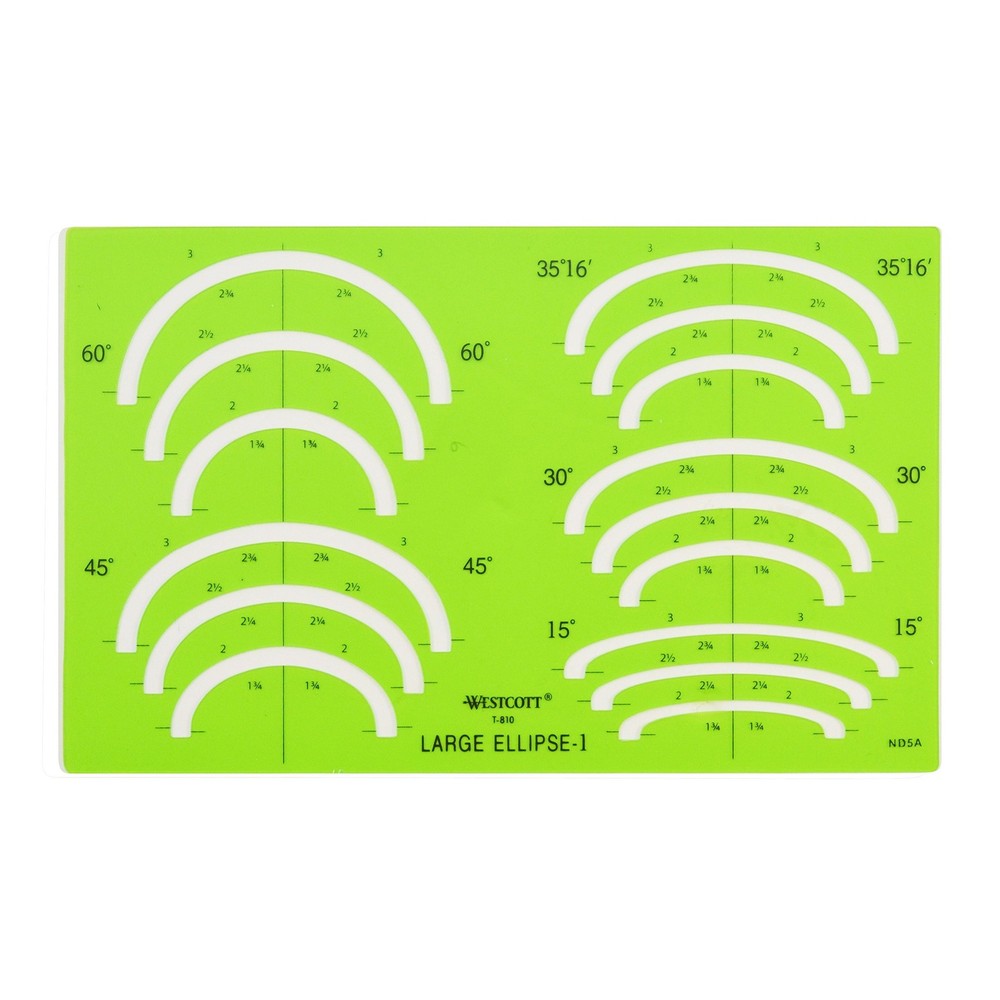 Westcott Large Ellipse Template #1 (T-810) T-810