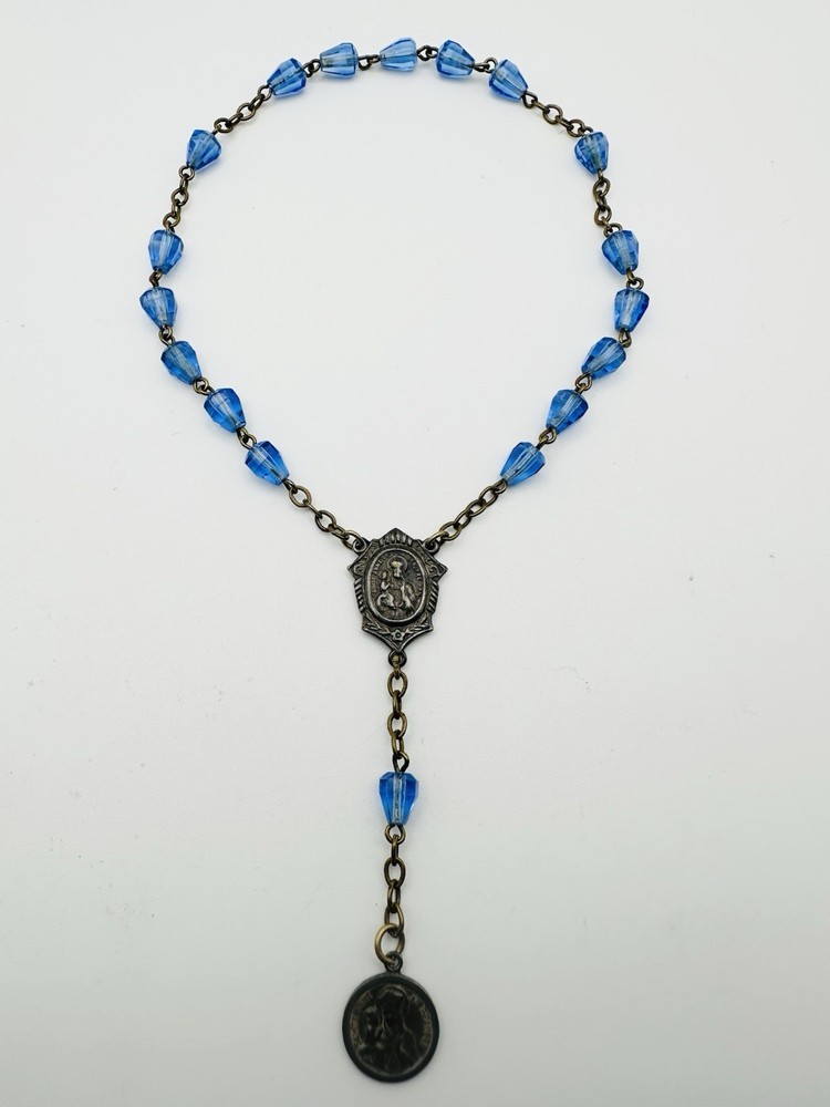 Vintage Czech Class Bead Rosary