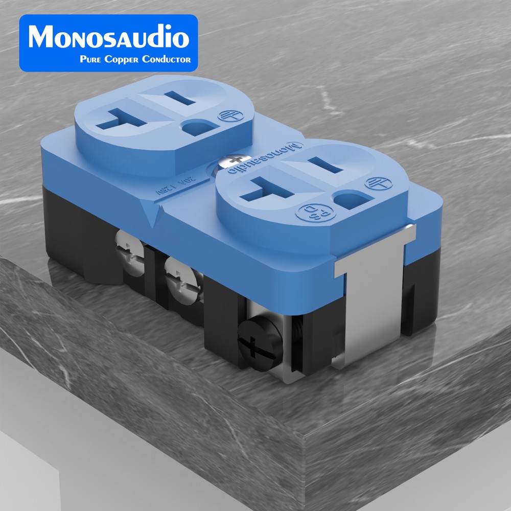 Monosaudio 20A Pure Copper Outlet Duplex Wall AC Power Receptacles Wall socket