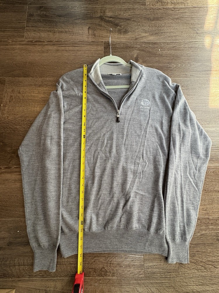 Peter Millar Men's Quarter Zip Golf Pullover Large, Gray, Lightweight