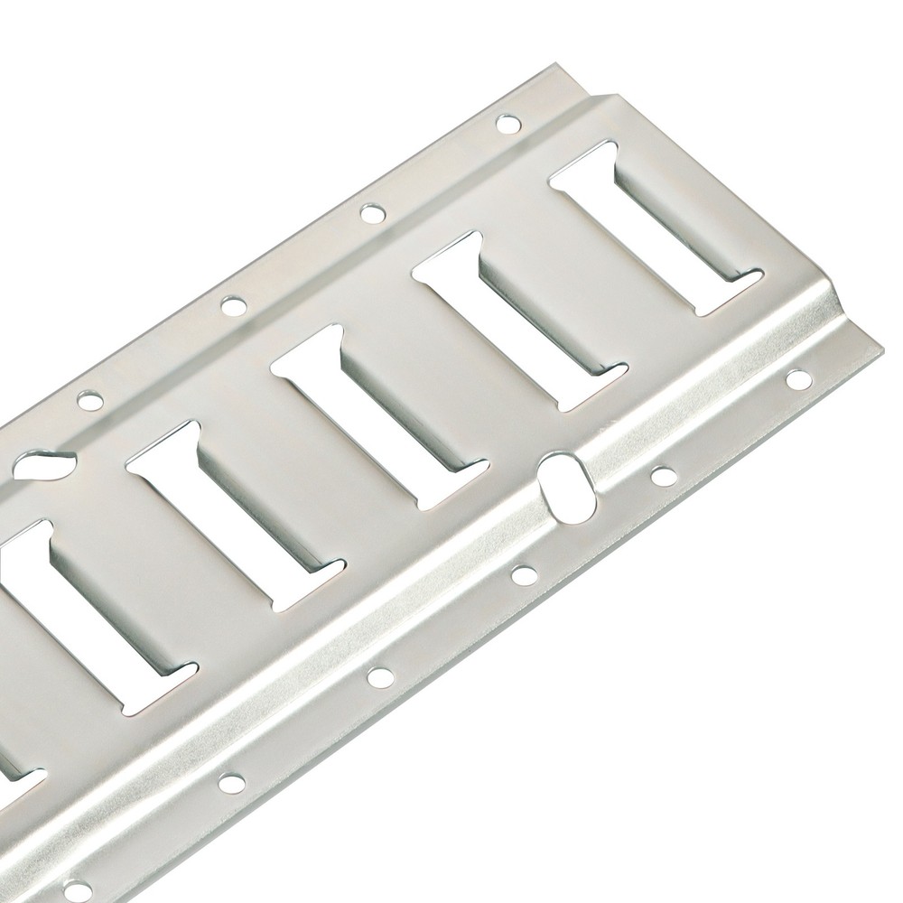 E Track Tie Down Rail Kit Silver Galvanized Carbon Steel Replacement Durable 4pc