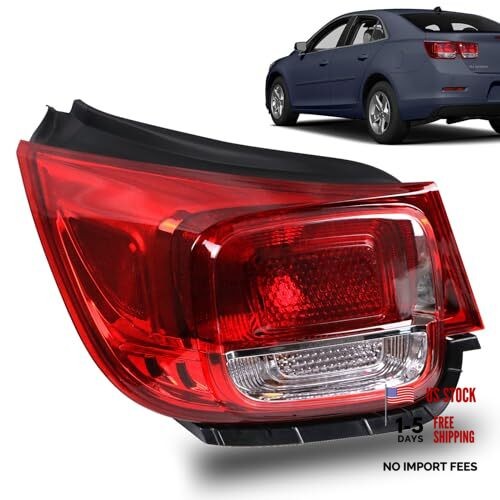 Tail Light Compatible with 2013 2014 2015 Chevy Malibu LT LS Left Driver Side