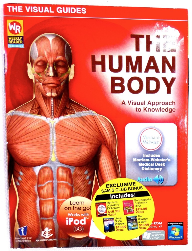 THE HUMAN BODY VISUAL GUIDES Educational Set CD-ROM PC Weekly Reader NEW