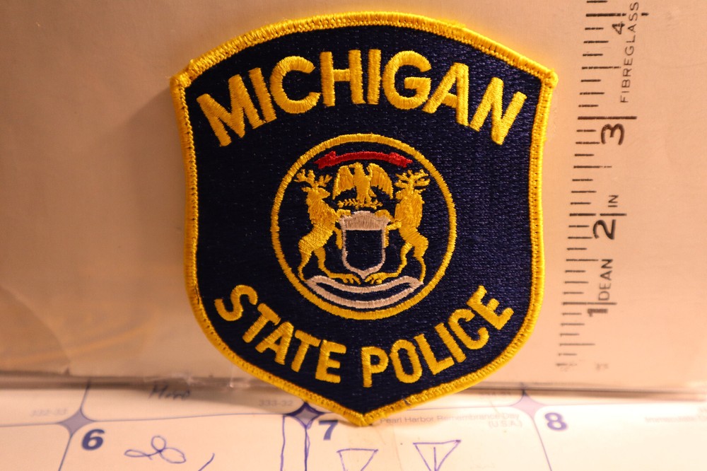 police patch  STATE POLICE MICHIGAN DIFFERENT SHAPE