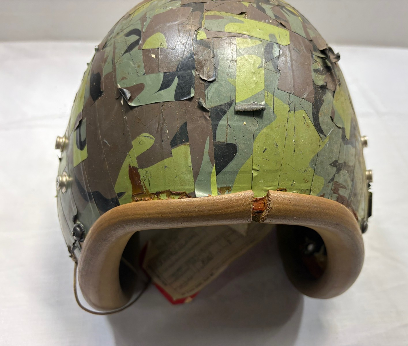 B-52 Camo Hgu-22 Flight Helmet Shell, used-demil Large Tape/edgeroll/bayos