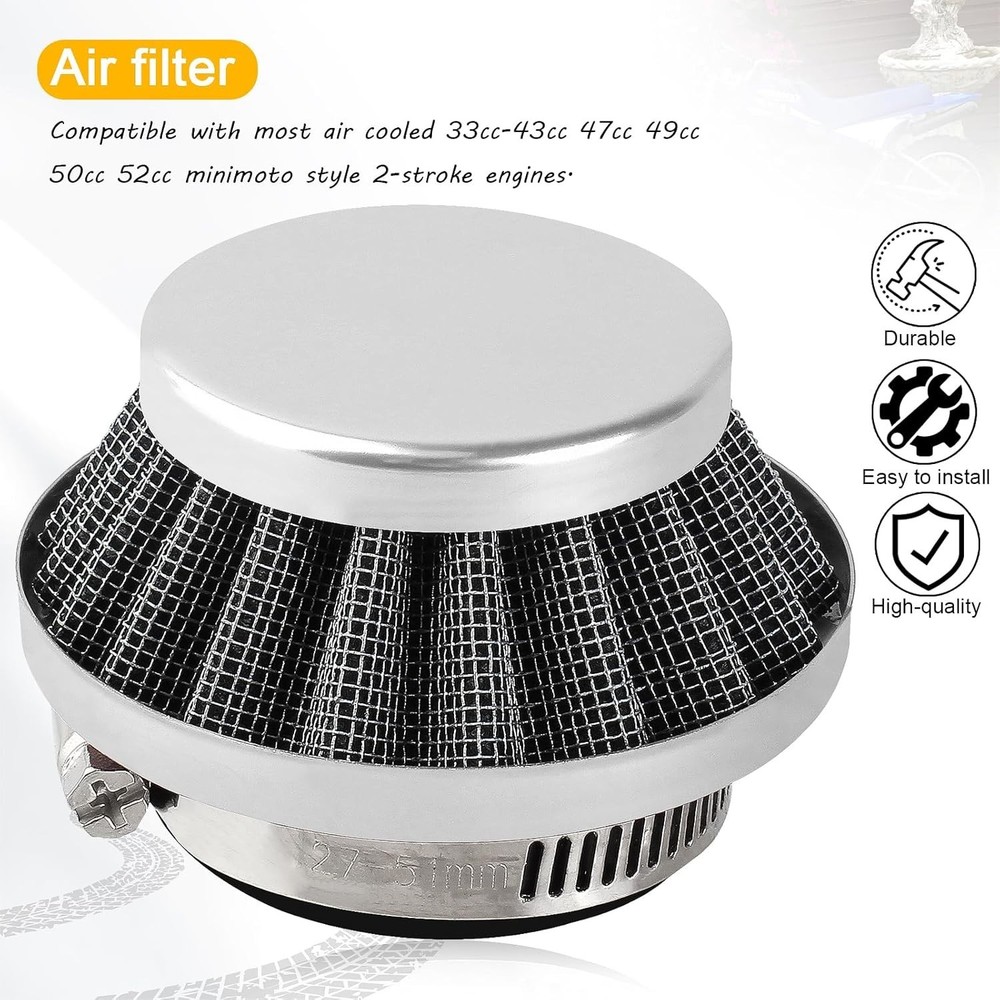 Versatile Filter for 33cc-52cc Minimoto Engines - Superior Filtration Upgrade