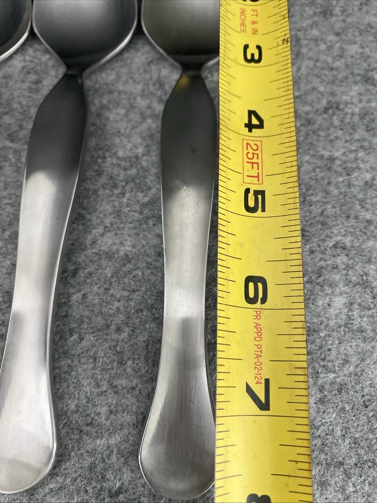 4 Retroneu 18/10 Stainless SILHOUETTE Flatware Dinner Spoon Flatware