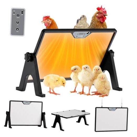 Brooder Plate for Chicks with Temp Control and Display,Dual-Sided Chicken Coop