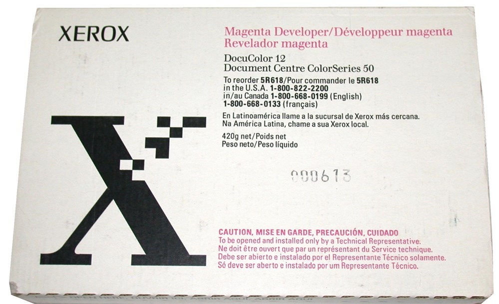NEW GENUINE XEROX DOCUCOLOR 12 DEVELOPER MAGENTA 5R618