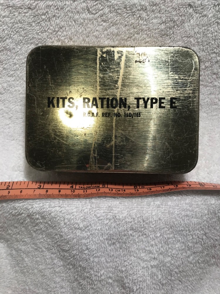 Kits, Ration, Type E RCAF Ref. No. 150/165 Tin