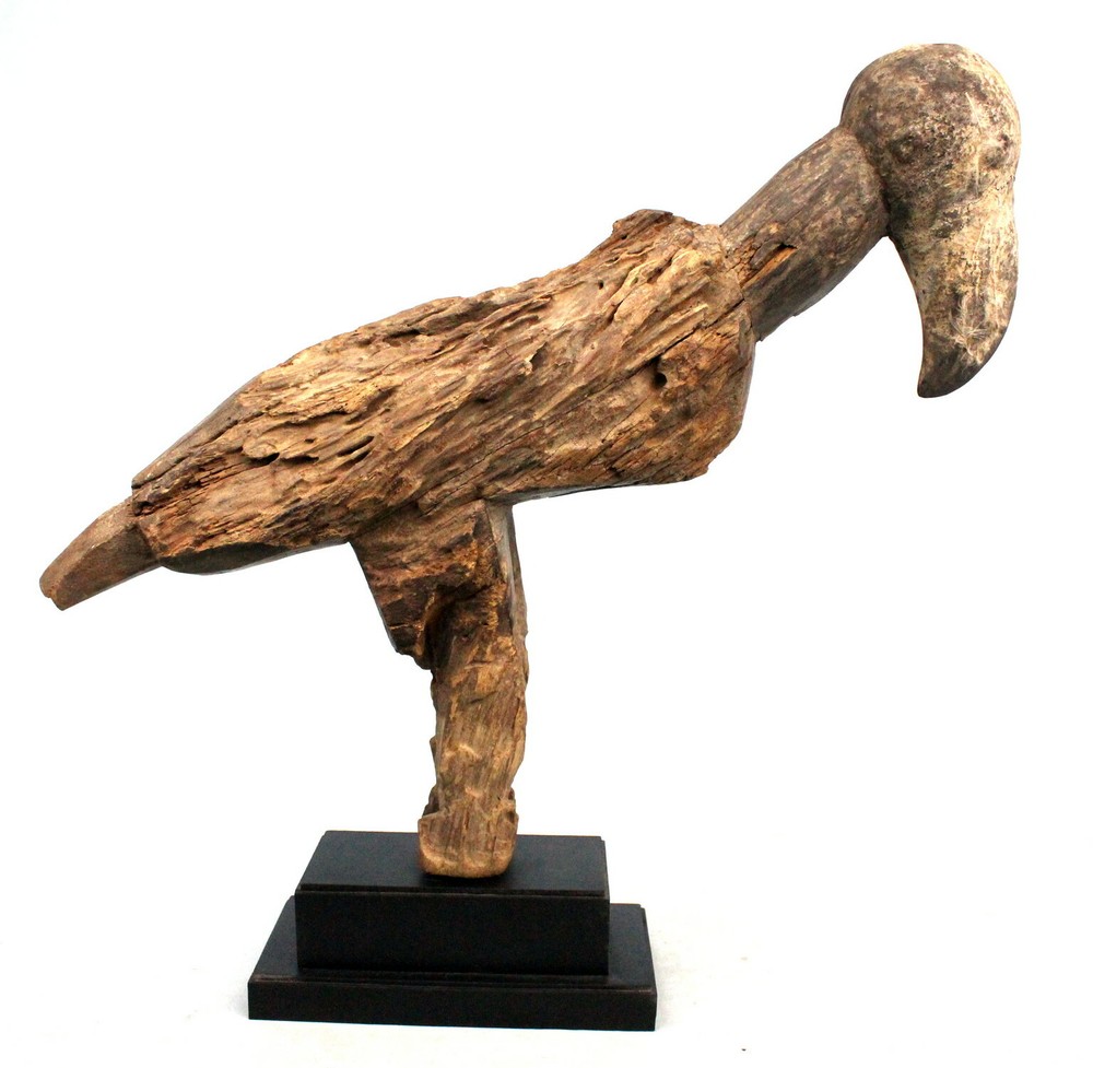 African Art - Very Old Lobi Bird - Custom Base - 44.5 Cms
