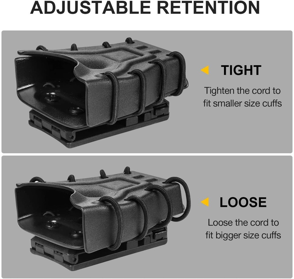 Kydex Belt Handcuff Case Fit Asp/Hinged/Chain/Folding Rigid Handcuff