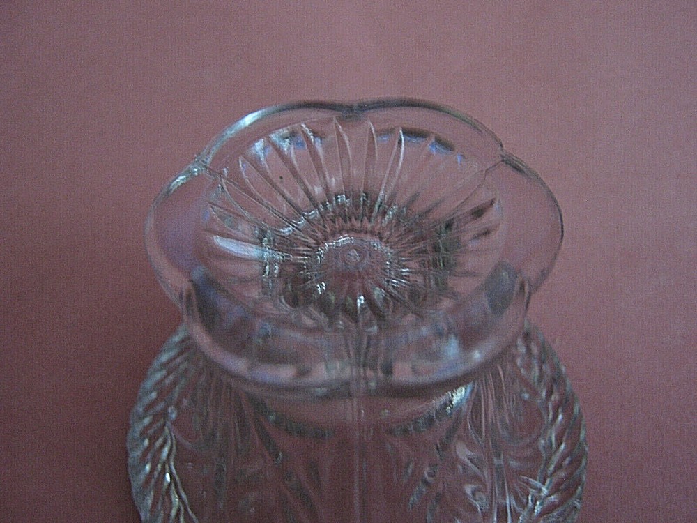 ARCHED LEAF PATTERN GLASS PEDESTAL MASTER OPEN SALT CELLAR, c1870's