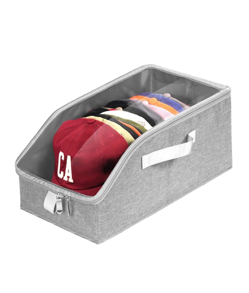 Livelab Hat Organizer for Baseball Caps, Hat Storage Holder Container for Closet