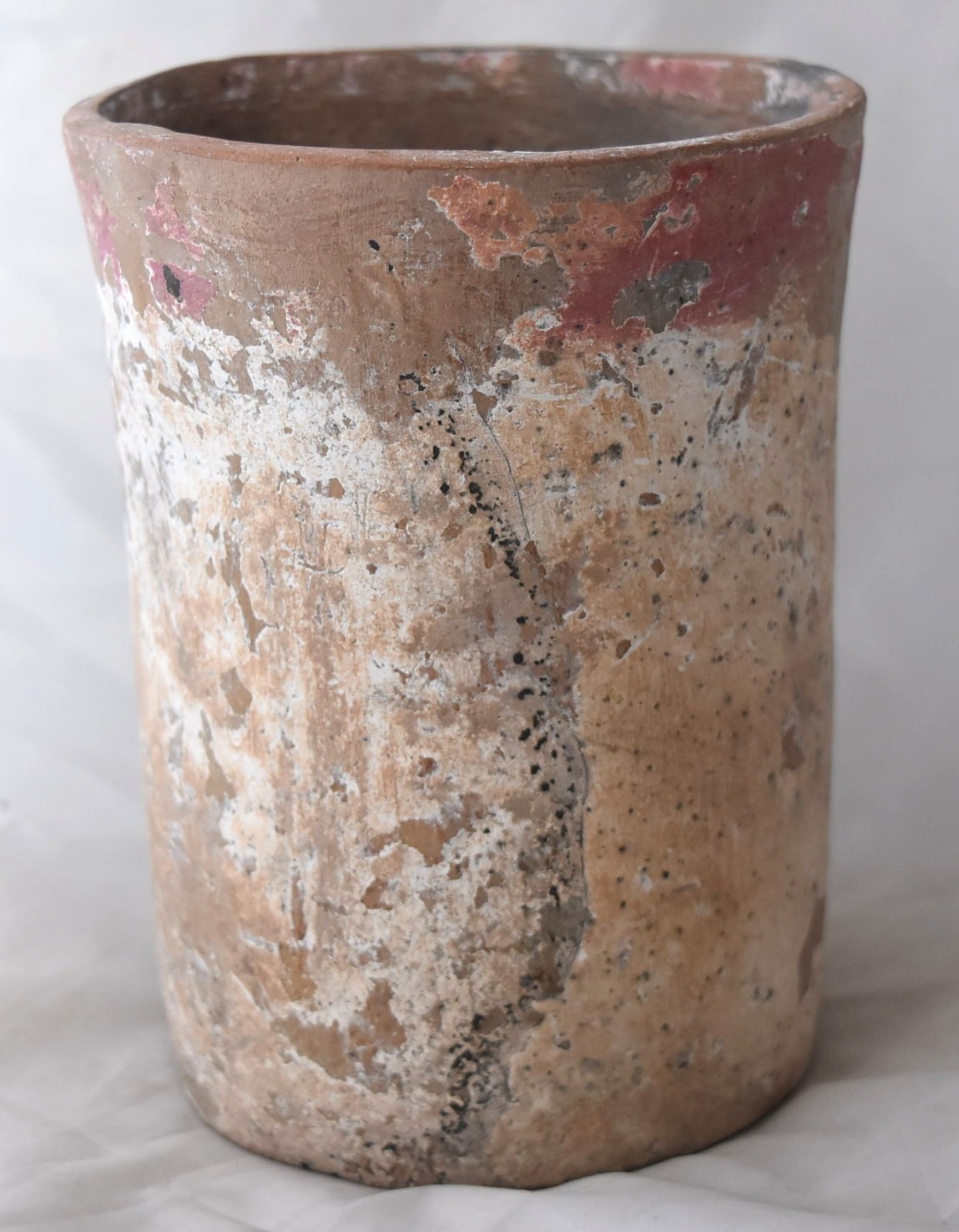 Ancient Pre Columbian Hand Painted Vessel Pottery Vase